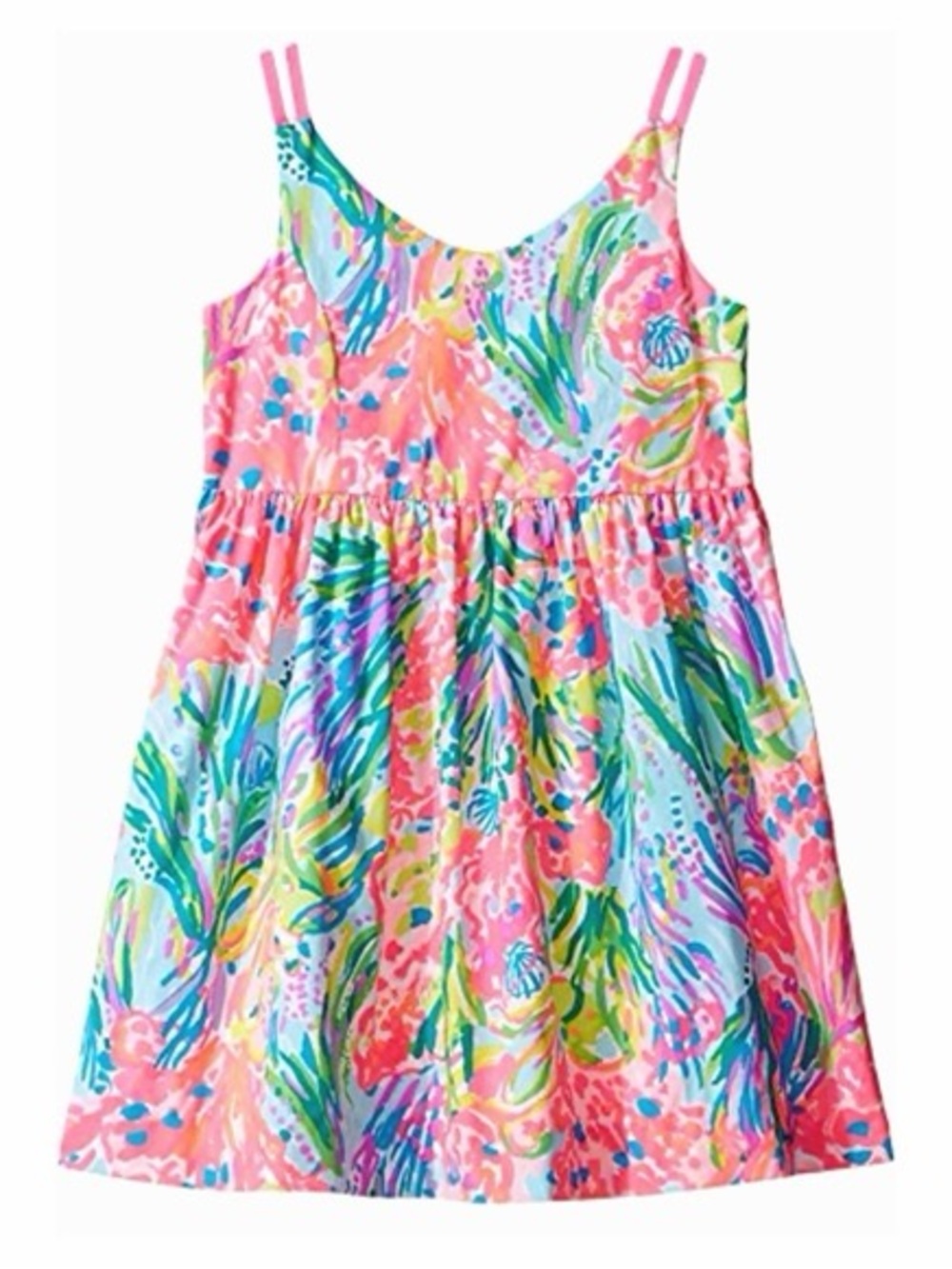 Lilly Pulitzer Girls La Playa Hermosa Print Rue Dress Size 7